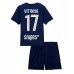 Paris Saint-Germain Vitinha #17 Hjemmedraktsett Barn 2025-26 Korte ermer (+ Korte bukser)